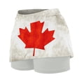 thumbnail image 4 of XIAONU Womens Maple Leaf Active Skort High Waist Side Pocket Sports Skirt Performance Casual Outdoor Golf skorts, 4 of 6