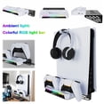 thumbnail image 1 of Soporte de pared Likrtyny para PS5/PS5 Slim con barra RGB YZC-505, 1 of 9