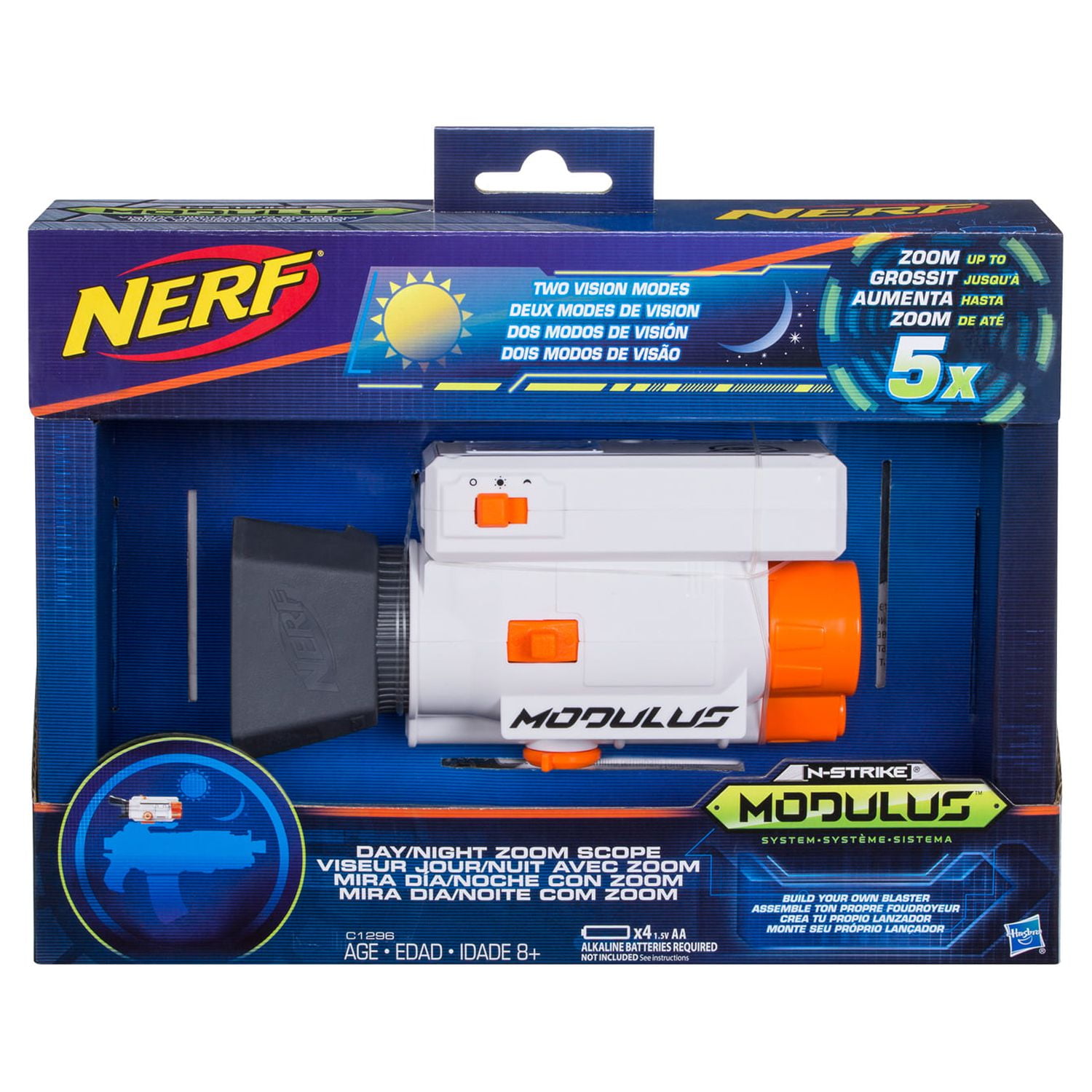 Nerf Modulus Day/Night Zoom Scope, 5X Magnification, Display Screen and  Toggle Switch 