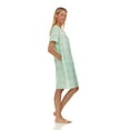 thumbnail image 3 of Lati Fashion Women Snaps Front Duster Short Sleeve Female Nightgowns & Sleepshirts Green Size Large, 3 of 4