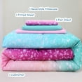 thumbnail image 5 of PERFEMET 4 Piece Cozy Toddler Bedding Set for Girls,Gradient Pink Turquoise Glitter Star Comforter,Breathable Lightweight Microfiber, 5 of 7