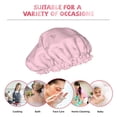 thumbnail image 2 of YFYANG Femmes Double Imperméable Douche Cap, Rose Simple Motif de Fleurs Cheveux Réutilisables Cap pour Tous les Styles de Cheveux et les Tailles de Tête, 2 of 6