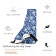 thumbnail image 3 of Salouo whiet Snowflake blue background Pattern 1 Pack Bath Towel, Quick Drying Towels Premium Towels for for Body, Sport, Yoga, SPA, Fitness-31.5"x63", 3 of 8