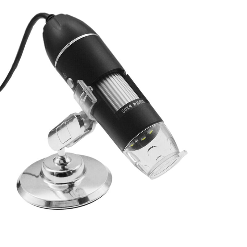 USB Digital Microscope Camera 500X Magnifier,2MP No False Pixels 8LED Endoscope Zoom Camera with Stand