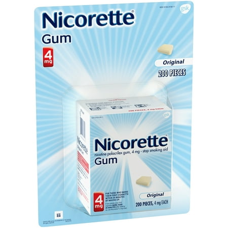 Nicorette® 4mg Original Stop Smoking Aid Gum 200 ct Box