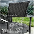 thumbnail image 5 of Rocking Patio Bistro Sets - All-Weather - 3 Piece Rattan Conversation Furniture Set, Wicker Outdoor Front Porch Chair for Balcony, Porch, Garden, Backyard, Poolside,Medium Gray, 5 of 8