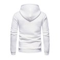 thumbnail image 3 of Men Coat Men's Hooded Jacket with Zipper Placket Breathable Outerwear for Travel Sport Loose-fit Coat with Long Sleeves Pockets Breathable Hooded, 3 of 8