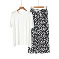 thumbnail image 2 of Richie House Women Pajamas Set Pullover Shirt Sleepwear Soft Pjs Set Half Sleeve Pajama Uni Size for Size S-L RHW4014-A, 2 of 2