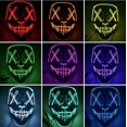 thumbnail image 1 of Máscara luminosa LED para Halloween, accesorios de vestir, máscara fantasma, baile de carnaval, Cosplay en forma de V, máscara LED, juguete de bromas prácticas, 2024, 1 of 5