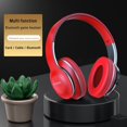 thumbnail image 5 of CXALSSY X3 Active Noise Cancelling Headphones, Over-Ear Headphones with Mic for Kids/Adults/Teen/School/TV, Red, 5 of 6