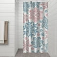 thumbnail image 2 of Blue and Pink Christmas Snowflake Pattern Shower Curtain 36"x72" ,Bathroom Decorative Shower Curtains Set with 12 Hooks,Modern Waterproof Washable Shower Curtain, 2 of 6