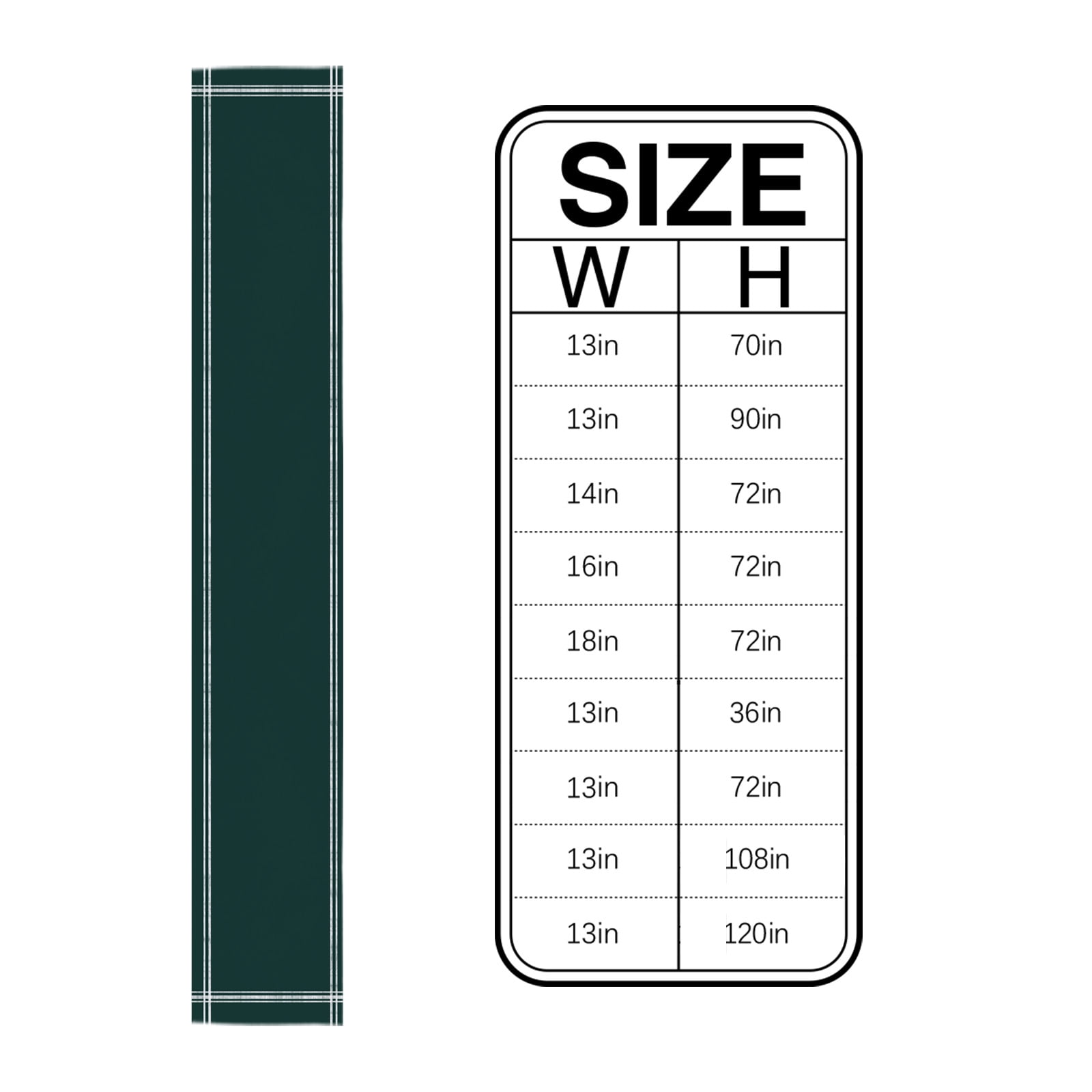 Table Runner Dresser Scarves 72 Inch Long,Minimalist Art Solid Dark Green Linen Dining Table Runners Plain Single Pure Color Tabletop Scarf for Wedding Holiday Party Kitchen