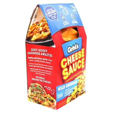 - Gehl's Cheese Sauce, Mild Cheddar, 50 Oz, 2 Ct