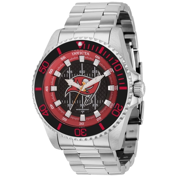 Invicta NFL Black and Red and Grey and White Dial Men's Watch 36949