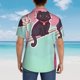 thumbnail image 4 of Fotbe Cats On Broomstick Camisa Hawaiana para Hombre Unisex – Camisa Casual de Verano con Botones de Manga Corta de Algodón y Lino,Medium, 4 of 7