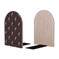 thumbnail image 2 of Lsque Leopard Print Printed Wood Bookends,Non-Skid Bookend for Shelves,Heavy Duty Support Bookends,Non-Slip Foam Pads for Office, Home, and Library,1 Pair, 2 of 8