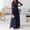 Navy4, variant on Women's V Neck Sleeveless Maxi Dress, Solid Color Chiffon Flowy Evening Gown, Elegant Formal Party Wedding Guest Dress for Summer Resort & Date Night Blue L