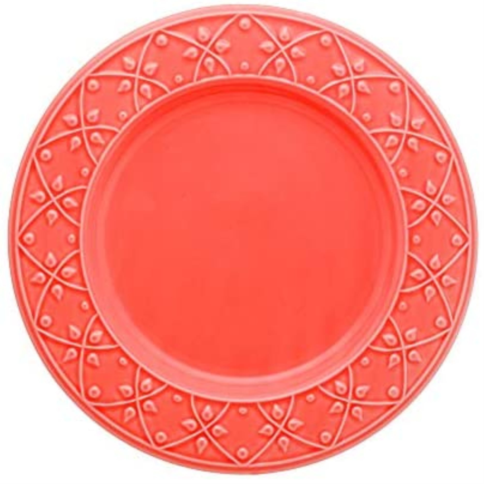 Corelle SAND ART Lunch Plate 9" Wide Rim Coral Blue 1 ea       2 available 