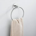 thumbnail image 4 of Hand Towel Ring Bathroom No Drilling Wall Mounted Brushed Nickel Circle Rings Door Hanger Towels Rack Bathroom Hardware Set Wall Mount, 4 of 10