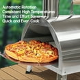 thumbnail image 2 of 12 Inch Pizza Oven Outdoor, Automatic Rotating Pizza Oven, Portable Stainless Steel Wood-Burning Pizza Oven,With Built-In Thermometer,Pizza Cutter&Carrying Bag, 2 of 9