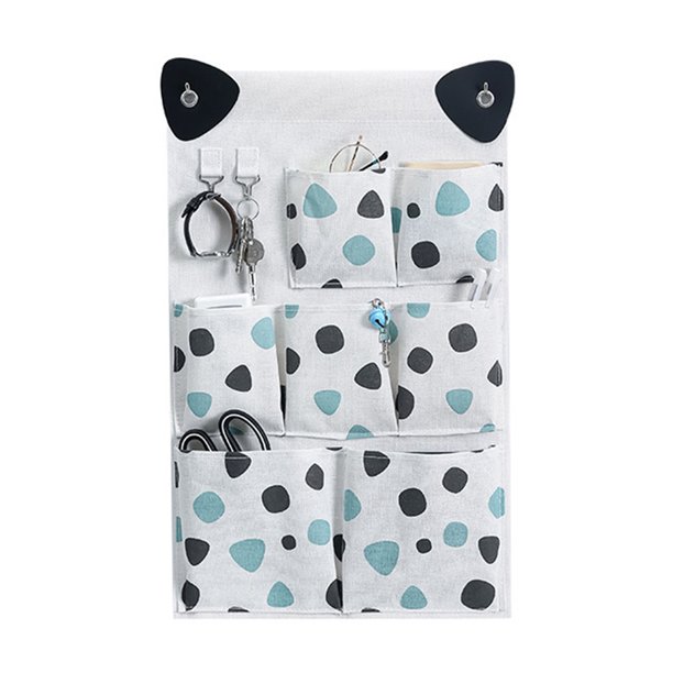 Almacenamiento Colgante De Lino Y Algodón, Estante De Pared, Armario, Organizador De Almacenamiento Colgante, Bolsa De Bolsillo, Organizador De Cocina, Decoración Del Hogar Vogacara HA039993-10