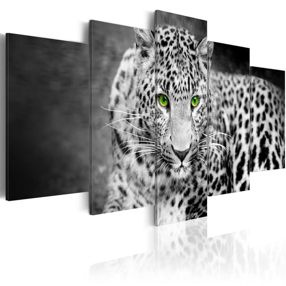 Tiptophomedecor Stretched Canvas Animal Art - Leopard - Black&White - Stretched & Framed Ready To Hang Art