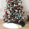 thumbnail image 4 of Cauagu 36" Christmas Tree Skirt Black And White Boston Terrier Pattern Christmas Tree Decorations Tree Mat for Xmas Decorations Occasion Holiday Home Decor -36", 4 of 7