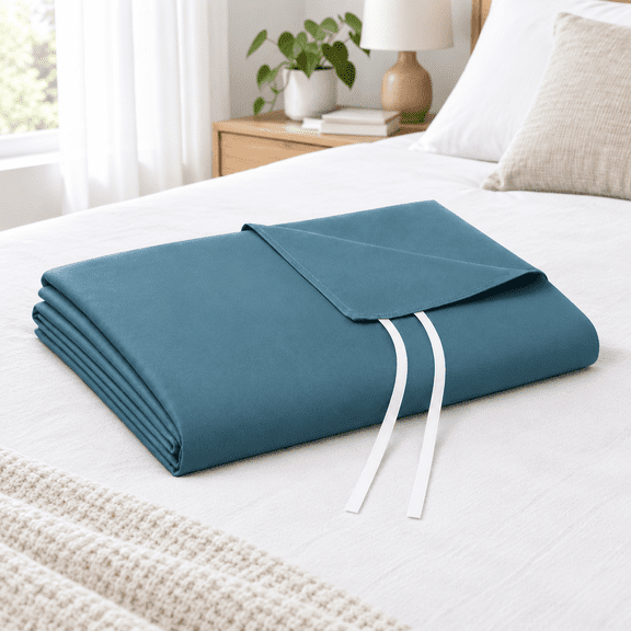 Dusty Blueton Duvet Cover For Weighted Blanket 60"x80"