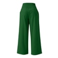 thumbnail image 5 of Pantalones anchos de cintura alta para mujer: elásticos, de color liso, con bolsillos y cinturón, para llevar a diario de forma informal. Tallas: M-XXXL., 5 of 5