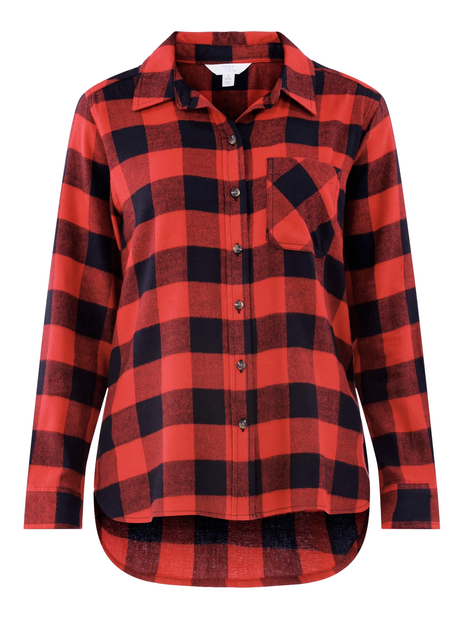 Time and Tru Women's Flannel Shirt, Sizes XS- XXXL