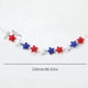 thumbnail image 3 of Guirnalda de 220 Cm con Estrellas Rojas, Blancas y Azules con Diseño de Estrellas y Rayas para El Día de La Independencia – Bandera Patriótica con Pentagrama para La Decoración de Fiestas Navideñas., 3 of 5