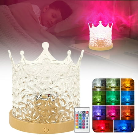 

Off Promotions! Asslye Projecteur Etoile Veilleuse Dynamique Couronne 16 Couleurs Avec Télécommande Lampe De Chevet Cristal Led Decoration Chambre Cadeau Pour Ado Fille Adulte