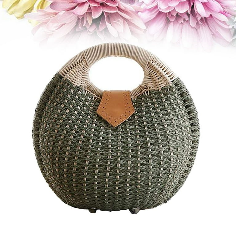 Round shop wicker purses