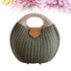 thumbnail image 4 of Bolso de ratán Bolso de mano de moda con forma de concha de paja para mujer Mujer Dama (Verde), 4 of 6