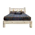 thumbnail image 2 of Montana Woodworks MWPBQLZBRONC Montana Queen Platform Bed with Laser Engraved Bronc Design, 2 of 7