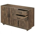thumbnail image 2 of Galvin 3 Piece Oak Wood 2 Drawer Buffet with Cabinet and Display Shelf Set, 2 of 23
