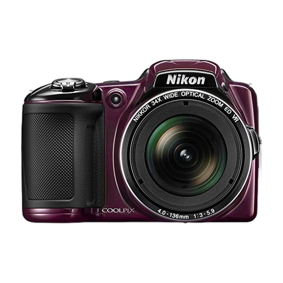 Restored Nikon COOLPIX L830 16 MP CMOS Digital Camera with 34x Zoom NIKKOR Lens and Full 1080p HD Video (Plum)