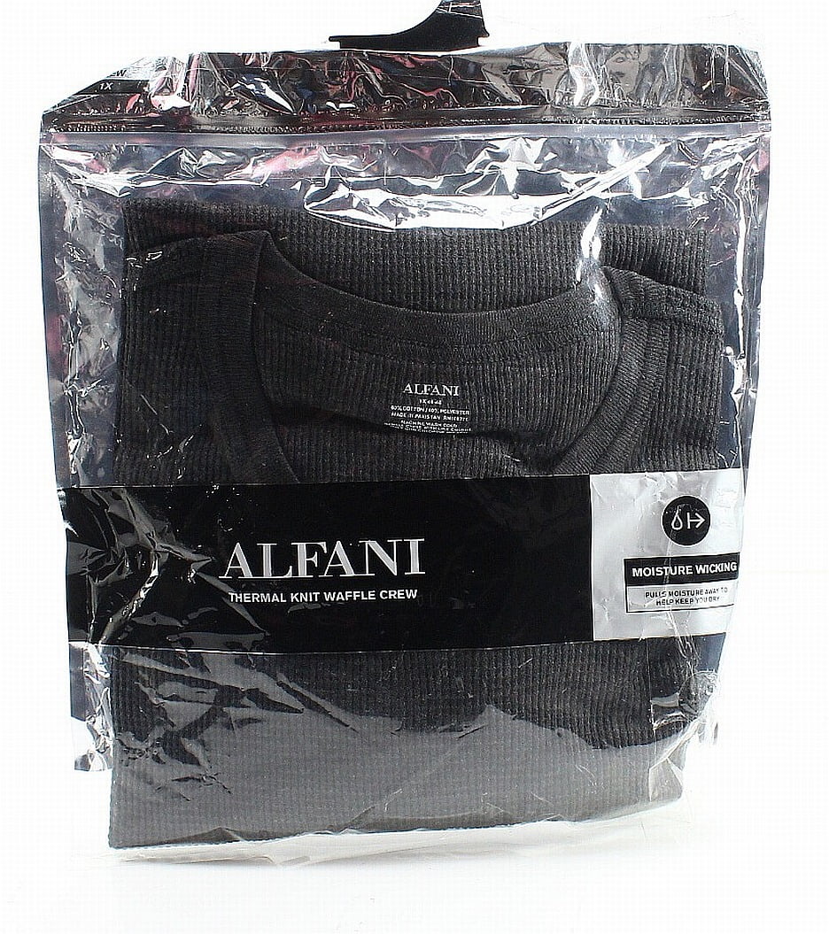 alfani thermal knit waffle crew
