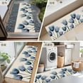 thumbnail image 6 of 2x6 Kitchen Runner Rug, Spring Floral Non-Skid Rubber Backing Large Rectangle Rugs - Living Room Bedroom Home Office, Blue Tulip Summer Botanical Rustic Indoor Floor Mat Carpets Washable Rug, 6 of 9