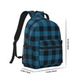 thumbnail image 2 of Salouo Blue Black Plaid Print Laptop Backpack 16.5'' Daypack Carry On Backpack for Men Women Outdoor Bag Laptop Sleeve and Dual for Weekender/Business/Hiking-One Size, 2 of 6