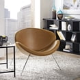 thumbnail image 4 of Modway Nutshell Upholstered Vinyl Lounge Chair in Tan, 4 of 4