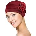 thumbnail image 2 of Chemo Turban Headwear Flower Beanie Scarf Cap Head Wrap Hair Loss Hat for Cancer Patient, 2 of 2