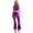 Purple, variant on iixpin 70s Costume Outfit for Women Lapel Sleeveless Disco Jumpsuit Holographic Shiny Disco Costume Silver S