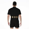 thumbnail image 2 of Eclipse Phases Short Sleeve Men'S Rompers Casual Summer Jumpsuits Outfit, 2 of 4