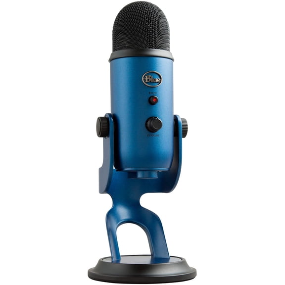 Restored Blue Microphones - Blue Yeti Professional Multi-Pattern USB Condenser Microphone - Midnight Blue (Refurbished)