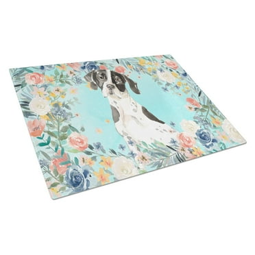 English Pointer Glass Cutting Board Large