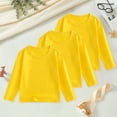 thumbnail image 2 of UAYOTSE Kids Boys Casual T Shirts Waffle Knit Long Sleeve Crewneck Cute Loose Fall Tee Tops(S56-Yellow,6-7 Years), 2 of 9