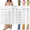 thumbnail image 4 of Women's V Neck Short Sleeve Top & Wide Leg Pants Set, Soft Nylon Spandex Loungewear, Casual 2 Piece Outfit with Stretchy Waist, for Relaxed Days, Work from Home, or | TruBelle,Dark Blue 2XL, 4 of 8