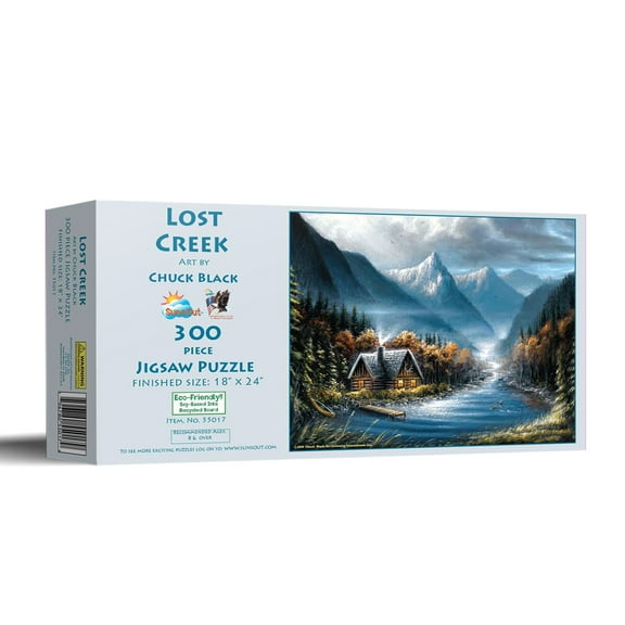 SUNSOUT INC - Lost Creek - 300 pc Jigsaw Puzzle by Artist: Chuck Black - Finished Size 18" x 24" - MPN# 55017