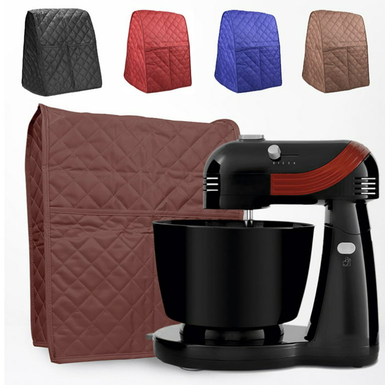Stand Mixer Dust-proof Cover with Pocket and Organizer Bag for Kitchenaid,Sunbeam,Cuisinart (Black/Coffee/Red)